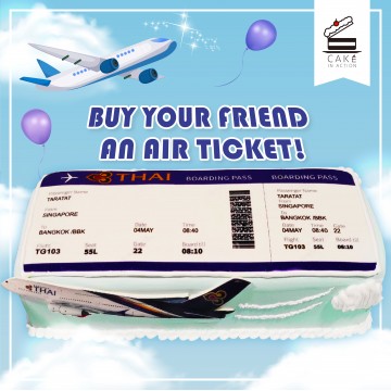 Fun Theme Cake - Air Ticket