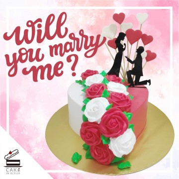 Wedding Theme Cream Cake